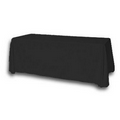 8' Blank Solid Color Polyester Table Throw - Black